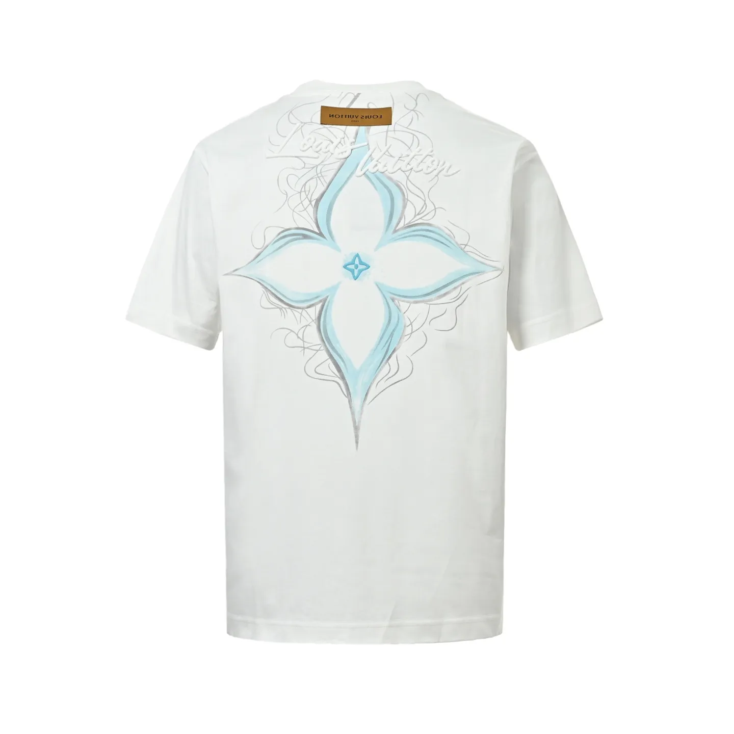 Louis Vuitton/Louis Vuitton 26ss four-leaf star flower printed short sleeves on the back